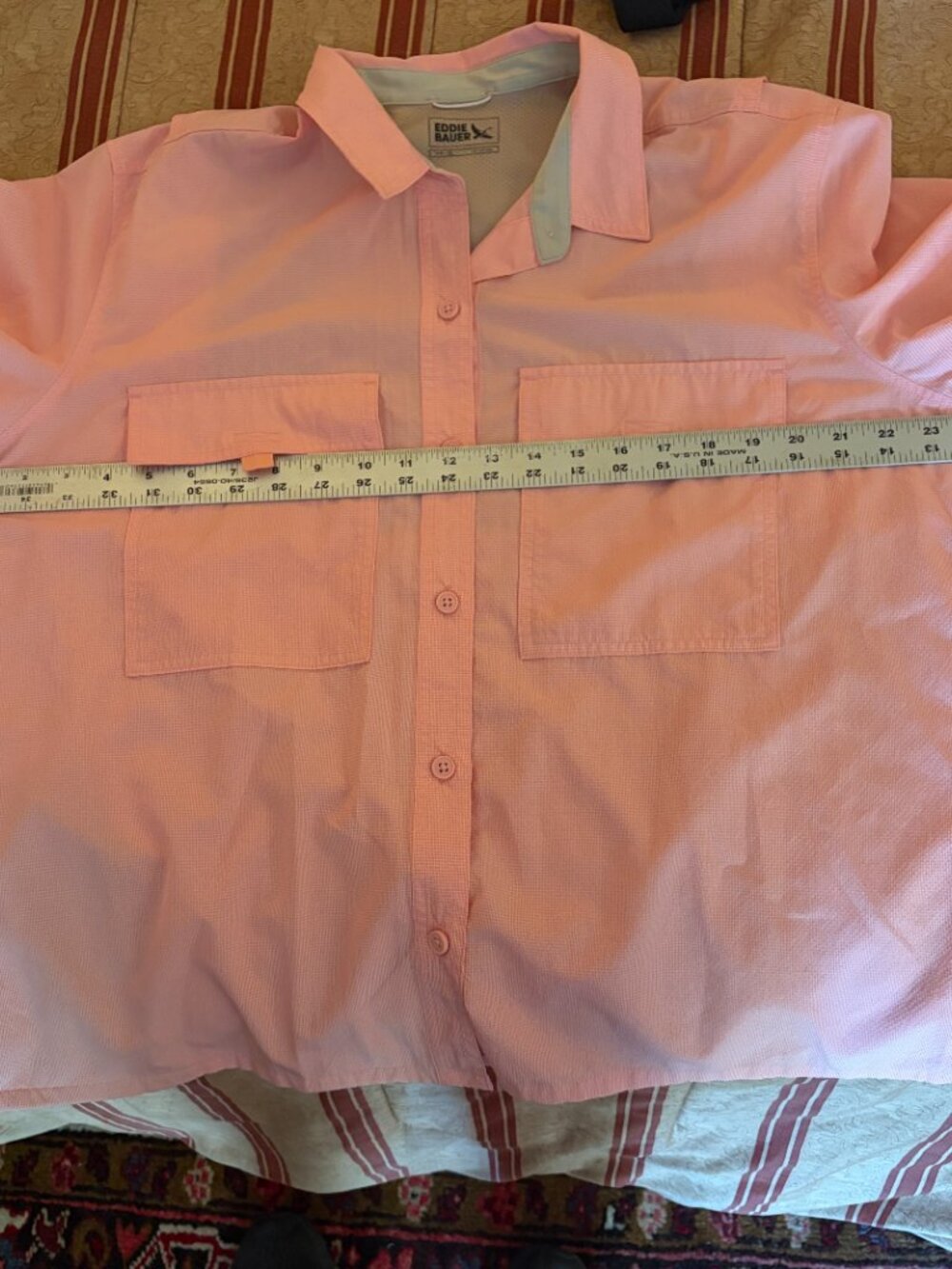 Eddie Bauer women's short-sleeve button-down utility shirt Size TXL - Picture 8 of 8